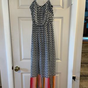 Long summer chiffon dress